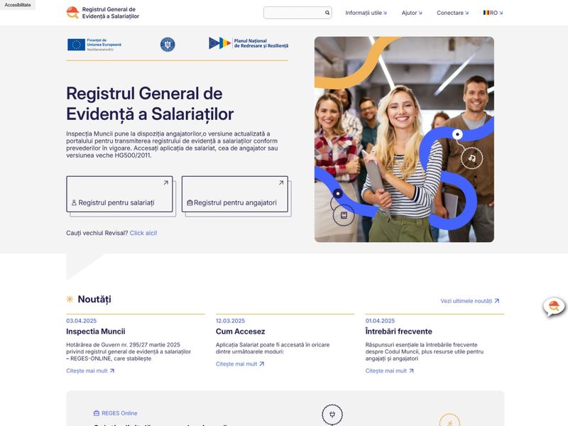REGES – Registrul General de Evidență a Salariaților ITM